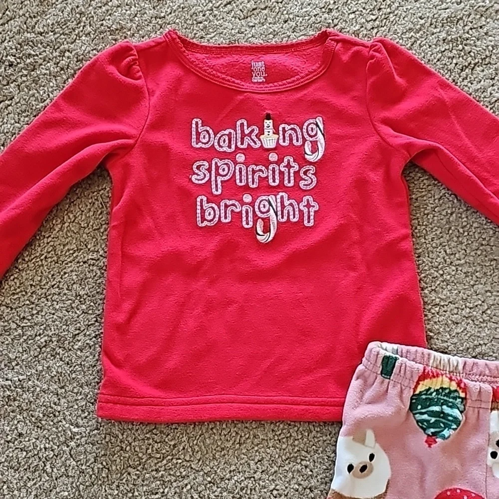 Carters Baby Girl Pajama Set Fleece 18 Months